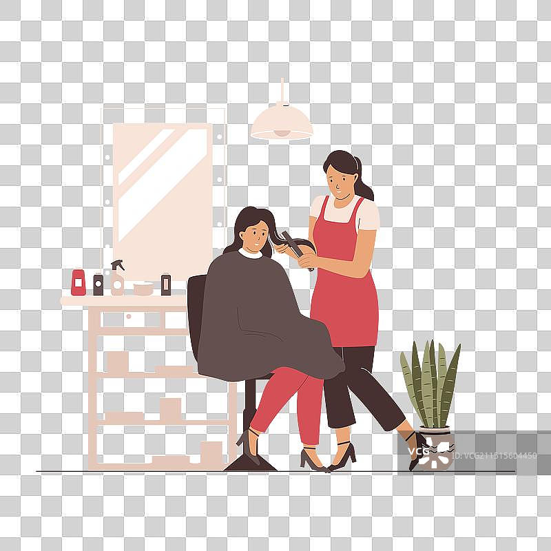 女理发师造型设计图片素材