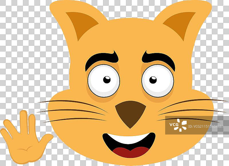 猫咪举手瓦肯举手礼图片素材