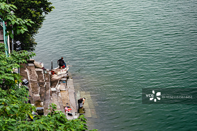 柳州江滨钓鱼图片素材