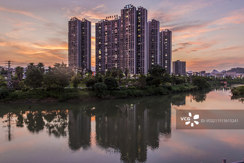 碧桂园的晚霞图片素材