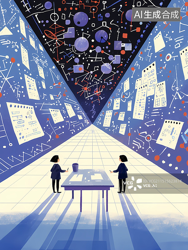【AI数字艺术】数学学科封面扁平插画图片素材