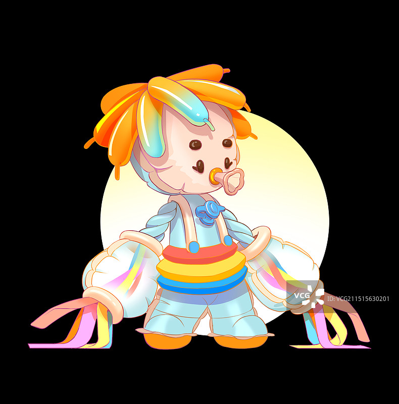 气球小人侧面图片素材