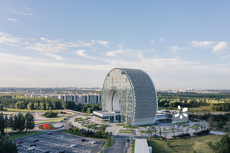 长春国际汽车公园红旗创新大厦航拍图片素材