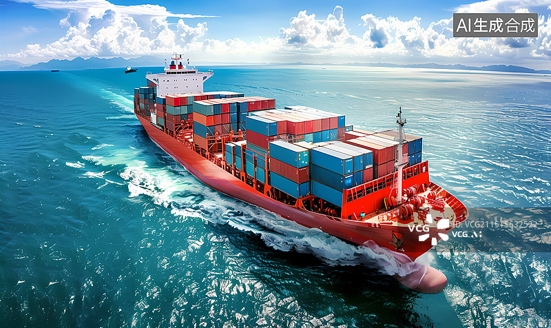 【AI数字艺术】航行,运输,船,贸易,外贸图片素材
