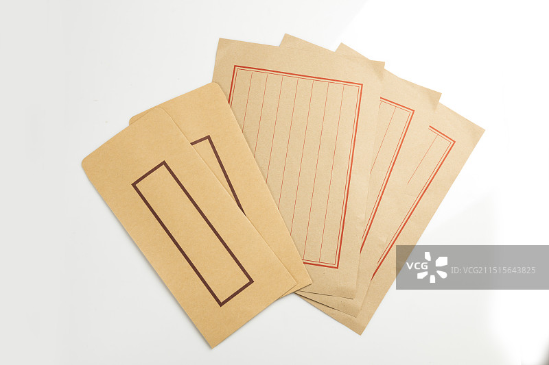 传统信纸信封特写图片素材