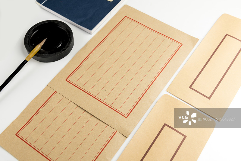 传统信纸信封特写图片素材