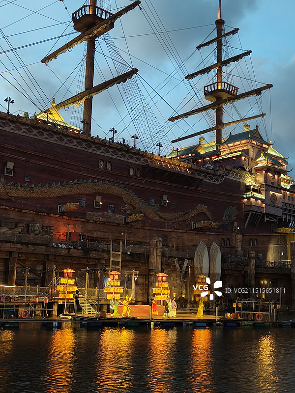 海口长影环球100 打铁花图片素材