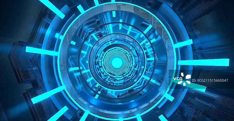 蓝色科技未来场景图片素材