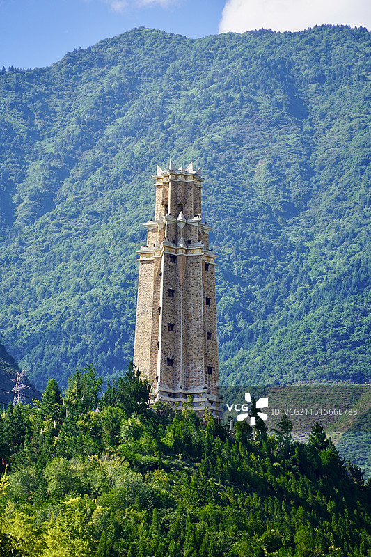 阿坝茂县坪头羌寨图片素材