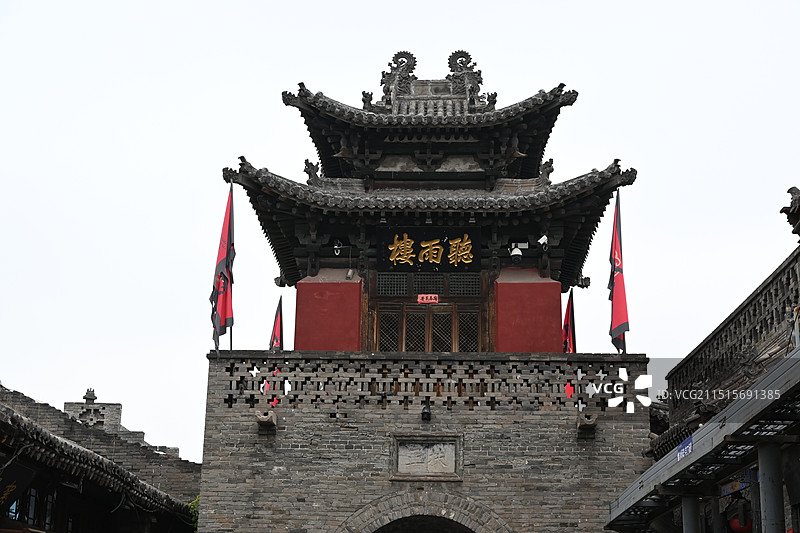 平遥古城听雨楼图片素材