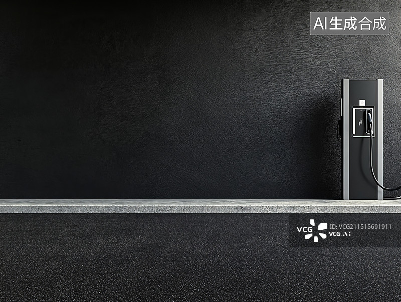 【AI数字艺术】新能源汽车充电站汽车广告背景图片素材
