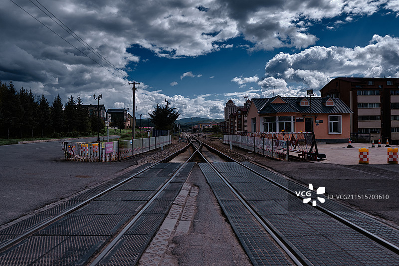 阿尔山火车站图片素材