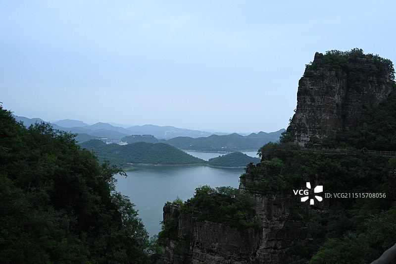 群山湖景 湖光山色  河北保定易水湖图片素材