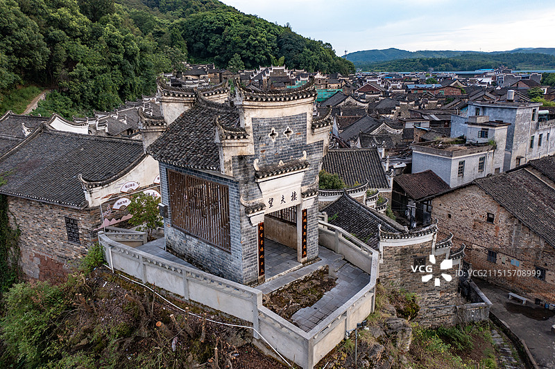 航拍湖南郴州市永兴县高亭乡板梁古村图片素材