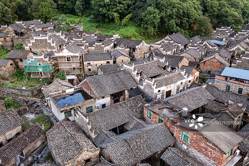 航拍湖南郴州市永兴县高亭乡板梁古村图片素材