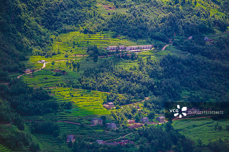 安康汉阴的梯田图片素材