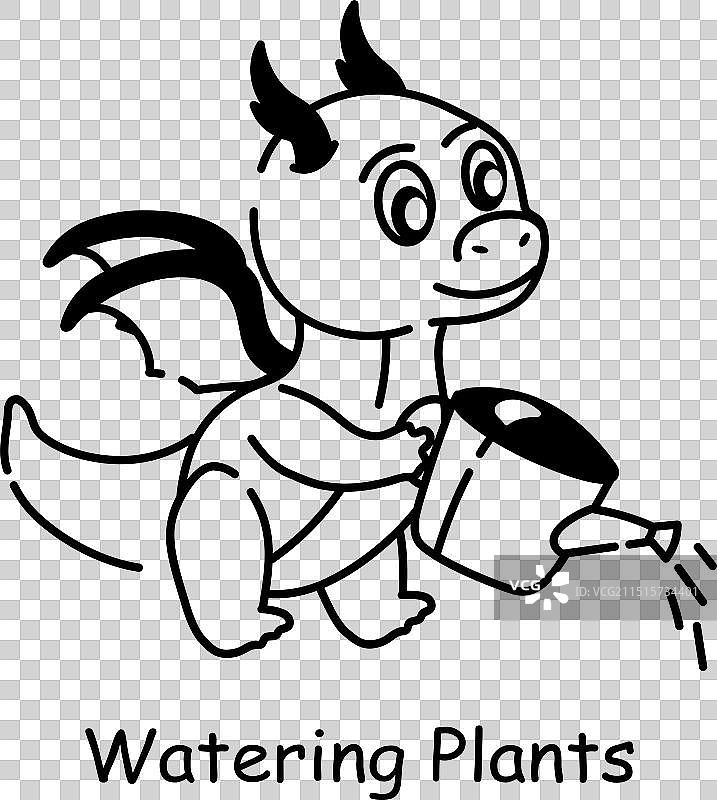 浇灌植物图片素材