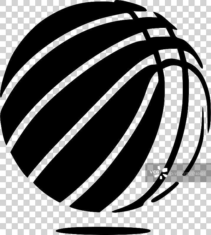 篮球简约扁平风格标志图片素材