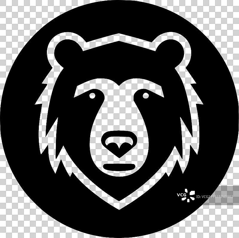 熊-极简主义和简单的轮廓图片素材