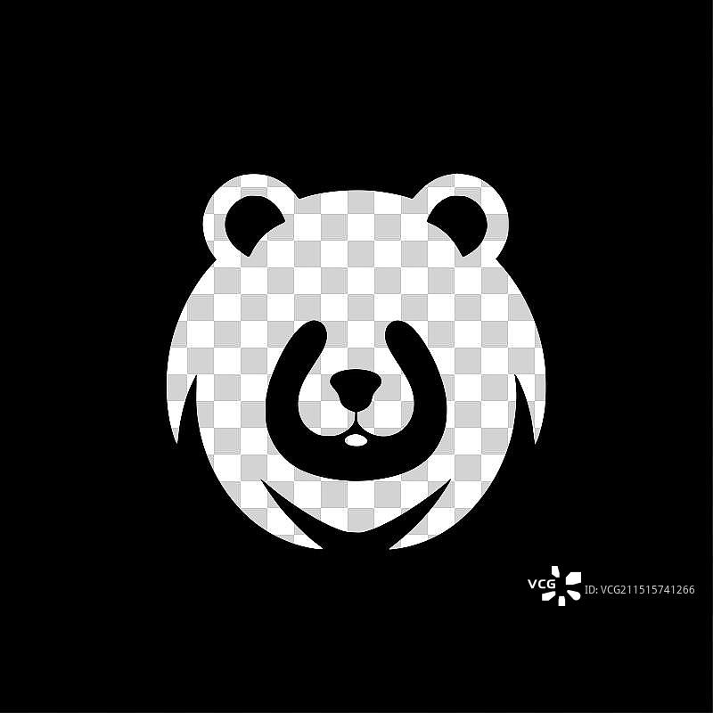 熊-极简主义和简单的轮廓图片素材