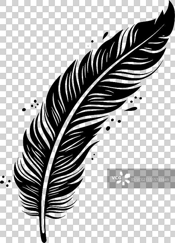 羽毛 - 简约剪影图片素材