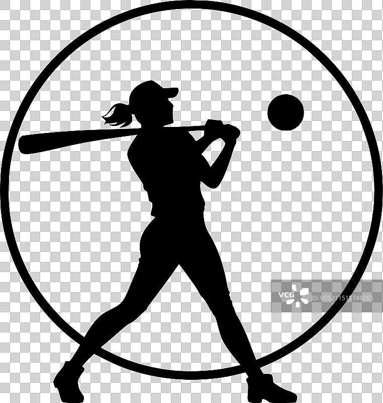 高品质垒球Logo设计（T恤适用）图片素材