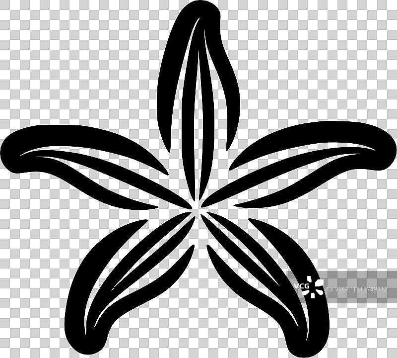 海星 - 简约扁平风格logo图片素材