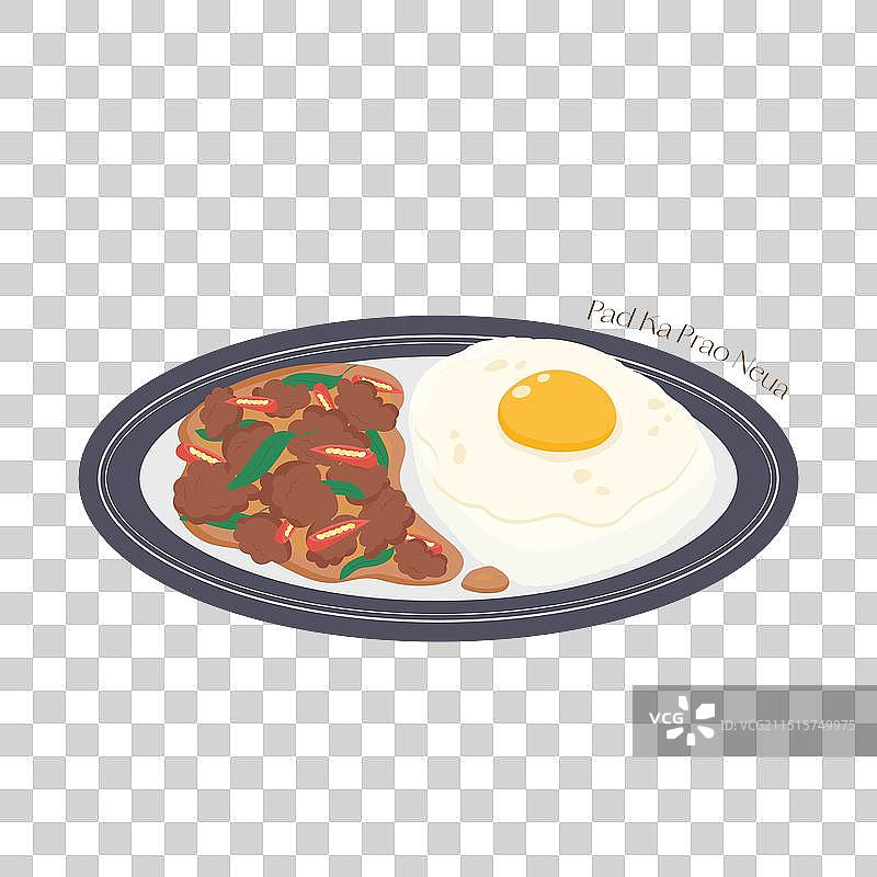 牛肉padkaprao餐图片素材