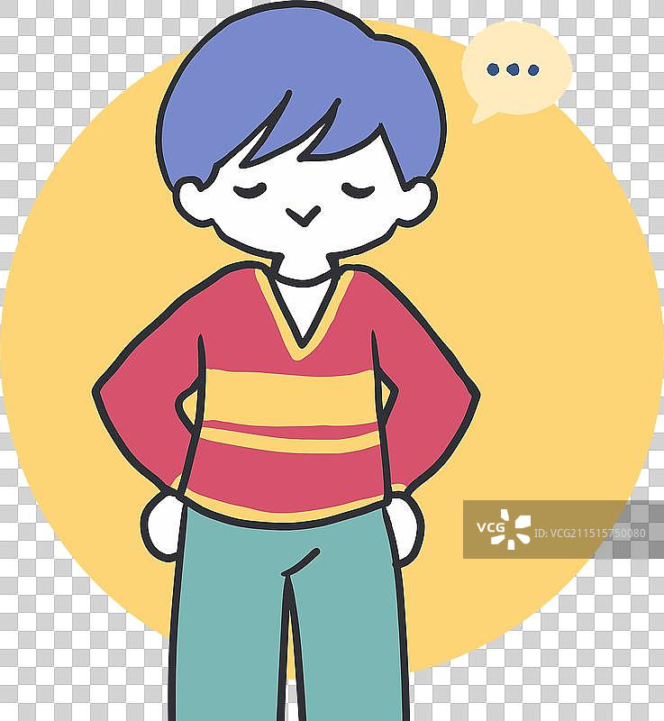 自信的年轻人专注思考图片素材