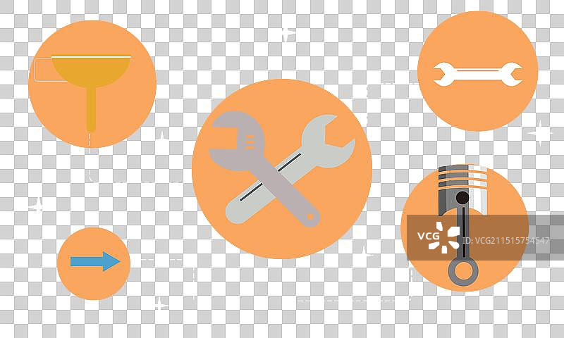 扁平风格汽车概念图标图片素材