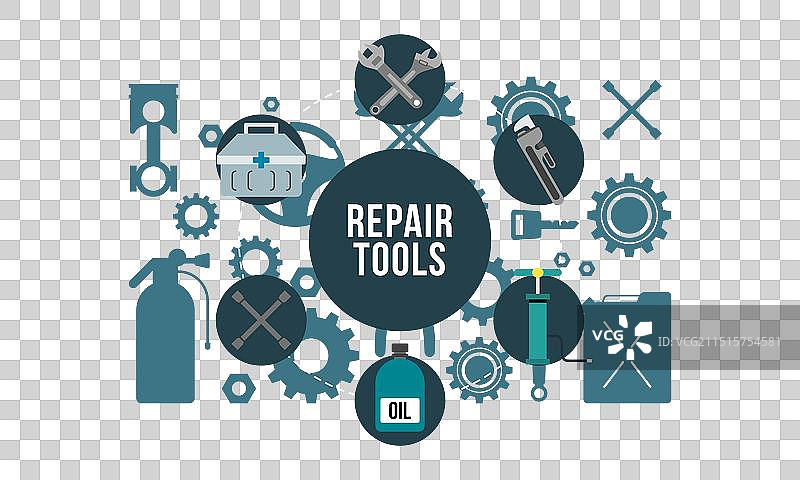 扁平风格汽车概念图标图片素材