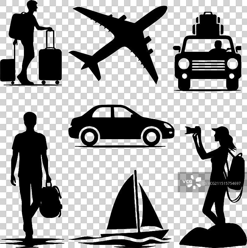 旅行剪影合集图片素材