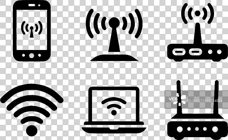 Wi-Fi图标集图片素材