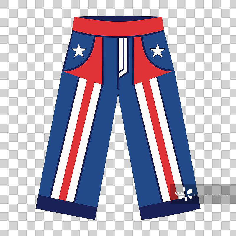 白色背景上的美式长裤图片素材