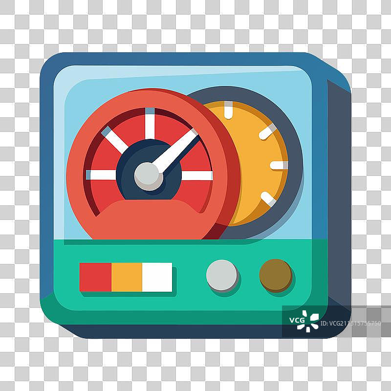 白色背景上的扁平仪表盘布局图片素材