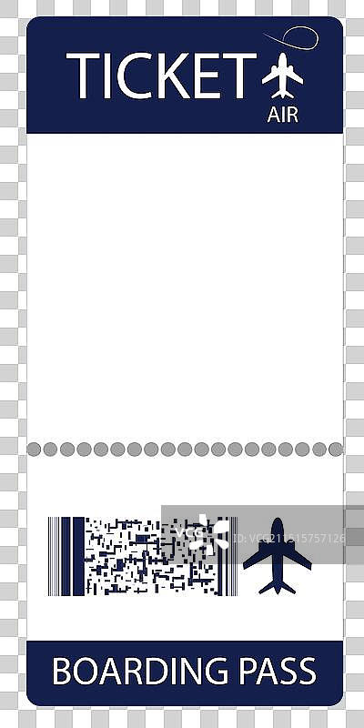 带空白文本框的飞机票图片素材