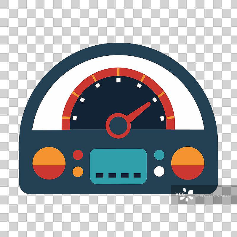 白色背景上的扁平化仪表盘图片素材