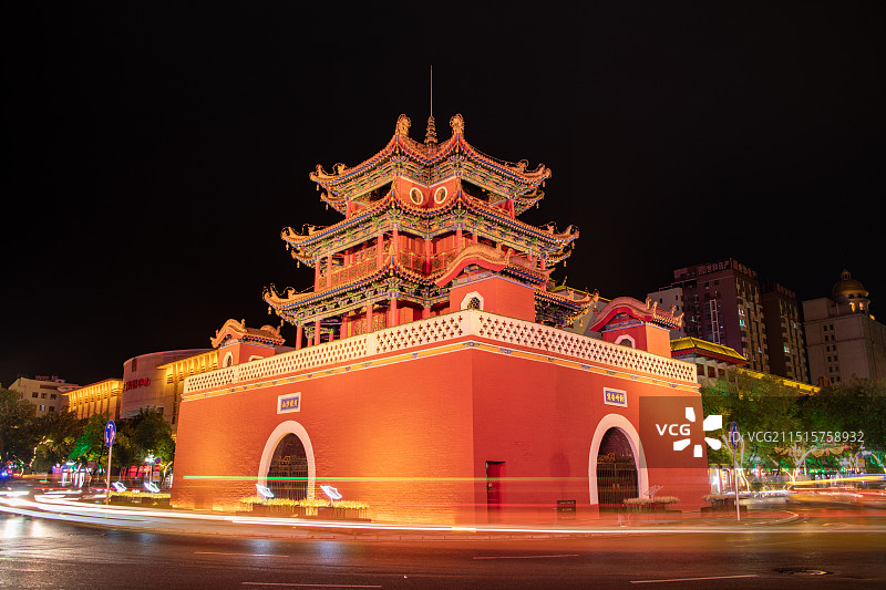 宁夏自治区中卫市鼓楼图片素材