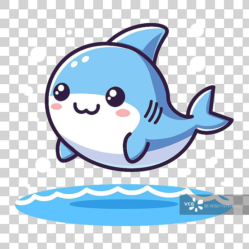 迷人可爱的顽皮小鲨鱼图片素材