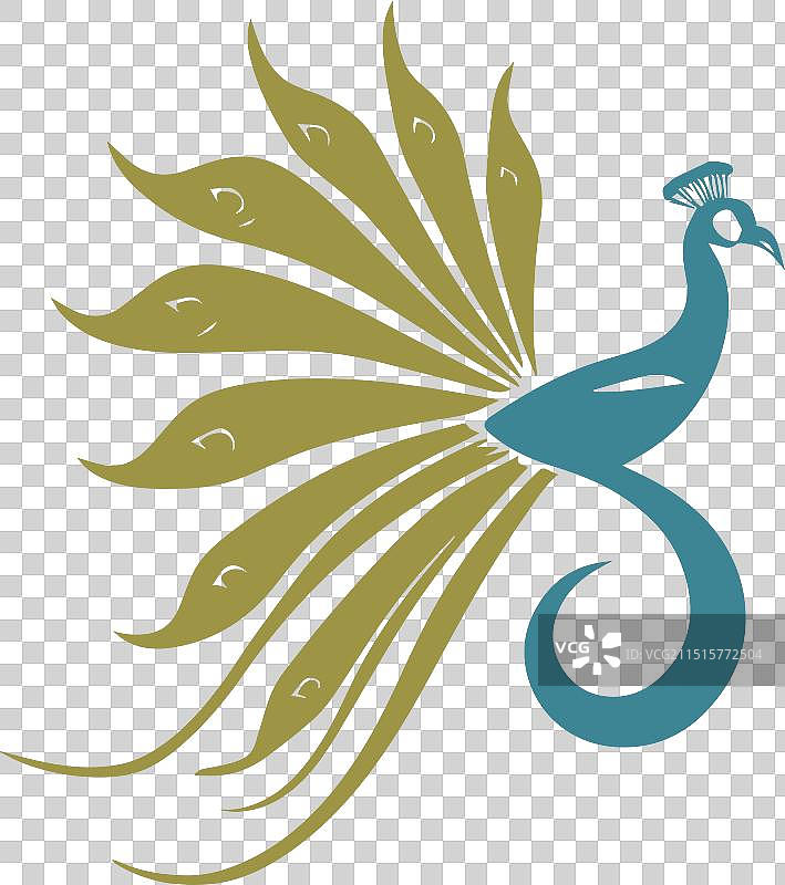 孔雀Logo图片素材