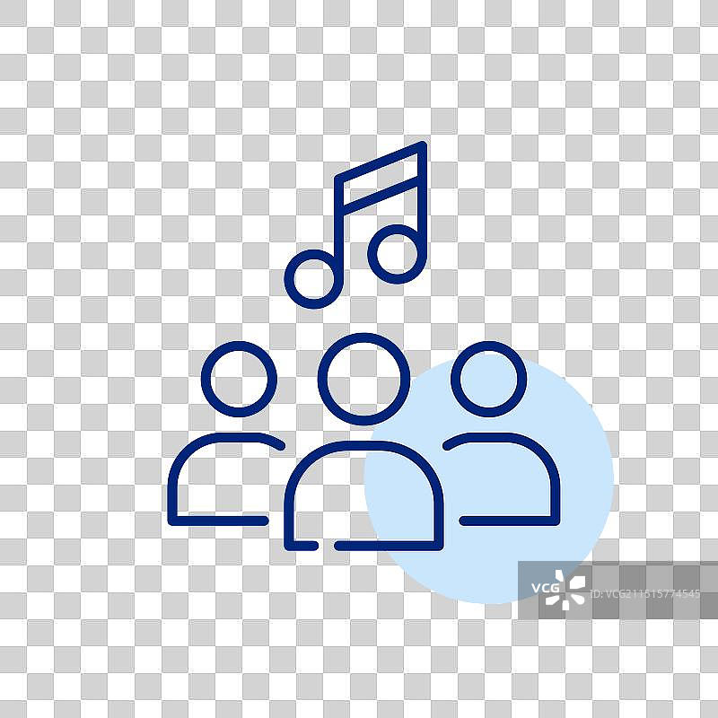 人们和音符分享音乐图片素材