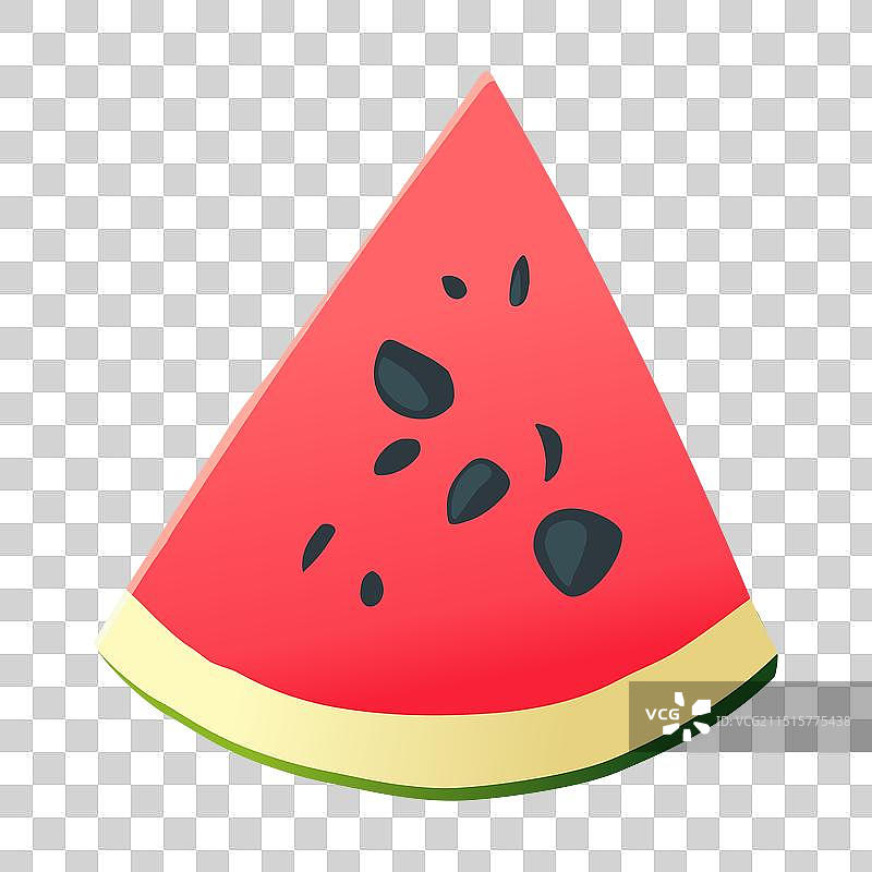 西瓜图标红色水果渐变图标标志图片素材