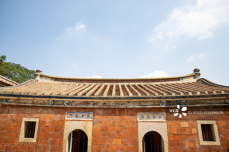 石狮市灵秀上的金相院，闽南与南洋相结合的独特风格建筑图片素材