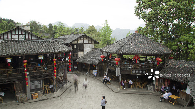 绵阳北川龙隐镇影视基地图片素材