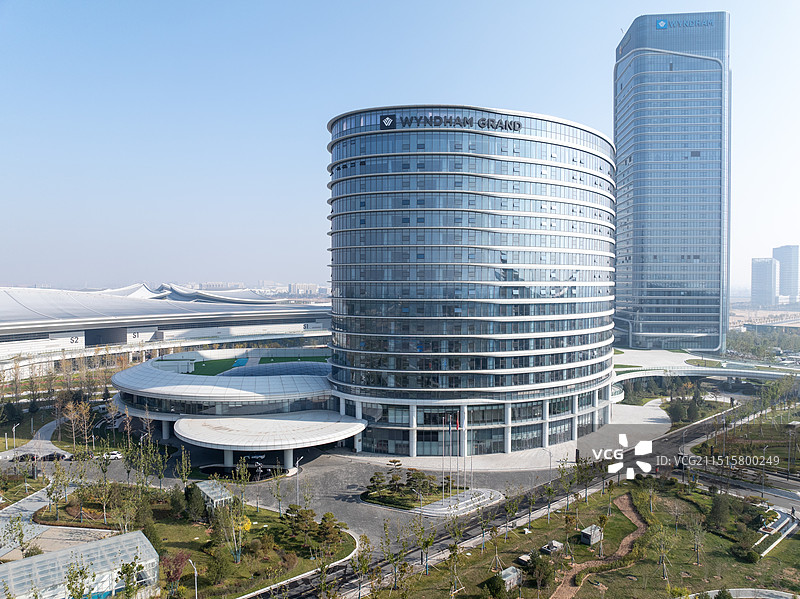 山西潇河国际会展中心航拍图片素材