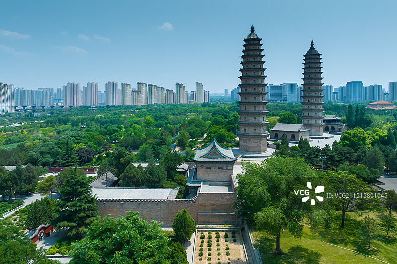 太原双塔永祚寺图片素材