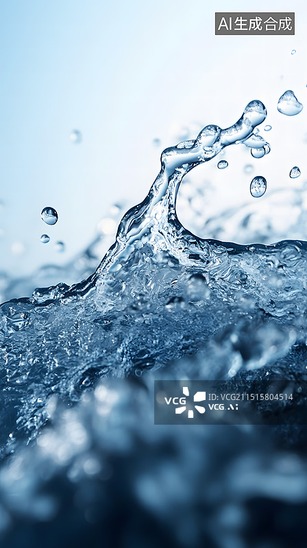【AI数字艺术】抽象水波浪背景图片素材