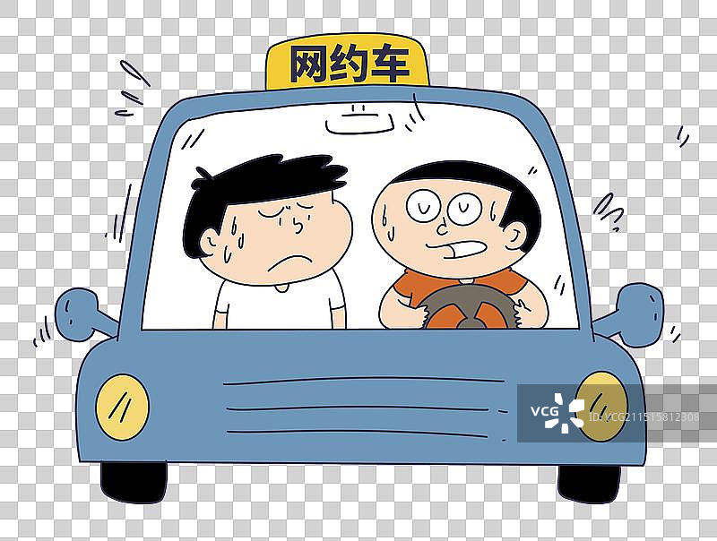 不开空调的网约车图片素材
