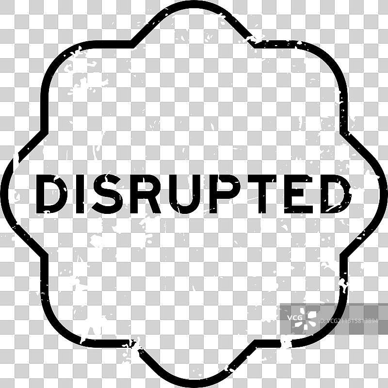 黑色Grunge风格损坏词语橡胶印章图片素材