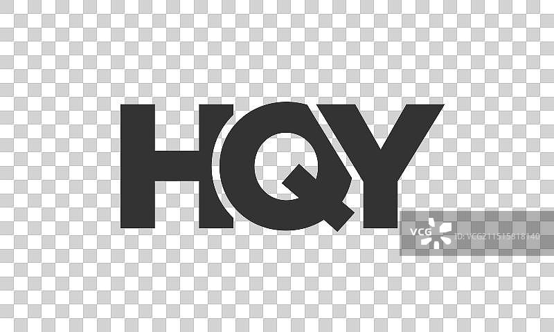 具有强烈现代感的hqy logo设计模板图片素材
